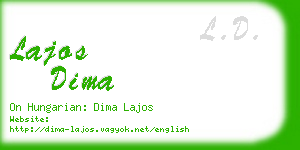 lajos dima business card